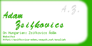 adam zsifkovics business card
